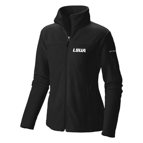  Columbia Womens Full Zip Black Fleece Jacket - LSUA