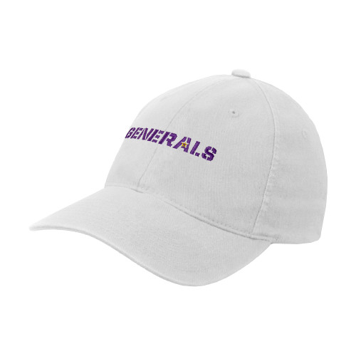  White Flexfit Structured Low Profile Hat - Generals