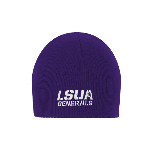  Purple Knit Beanie - LSUA Generals