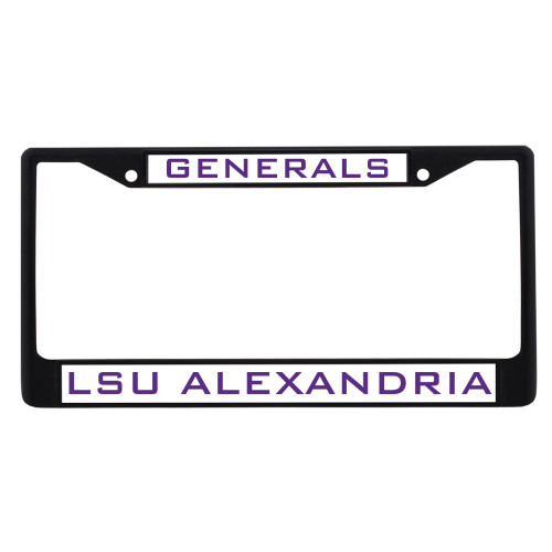  Metal License Plate Frame in Black - Generals 