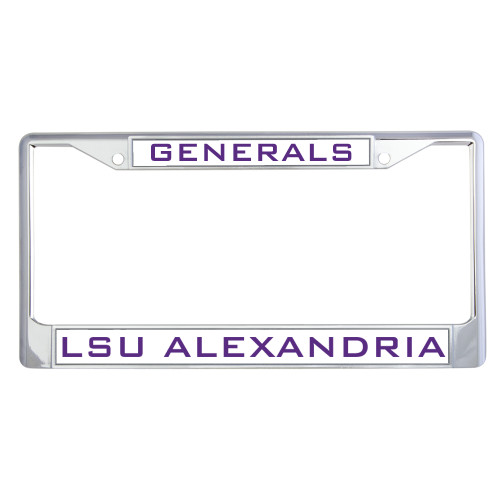  Metal License Plate Frame in Chrome - Generals 