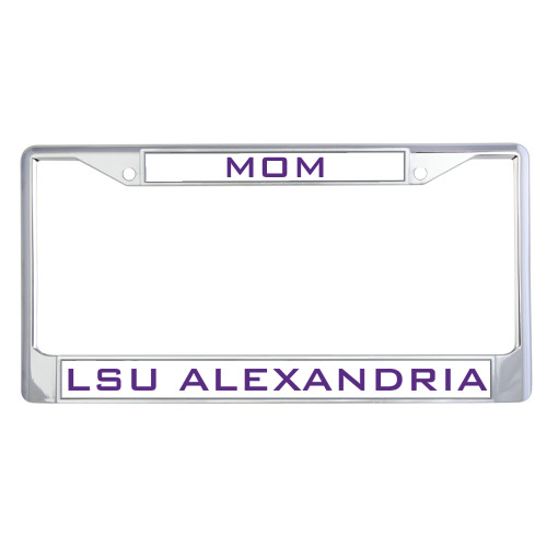  Mom Metal License Plate Frame in Chrome - Mom