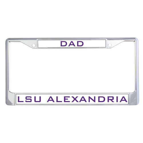  Dad Metal License Plate Frame in Chrome - Dad