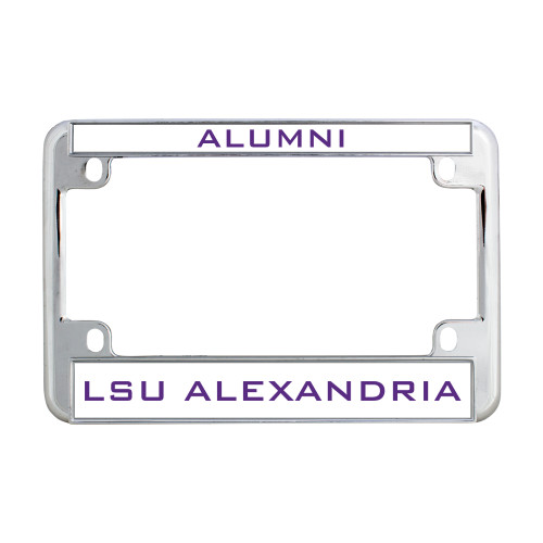  Metal Motorcycle License Plate Frame in Chrome - Alumni