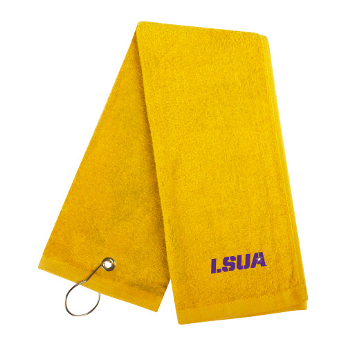  Gold Golf Towel - LSUA