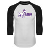 Thumbnail image for  White/Black Raglan Baseball T Shirt