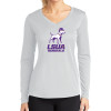 Thumbnail image for  Womens White Performance Long Sleeve V Neck Shirt