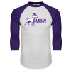 Thumbnail image for  White/Purple Raglan Baseball T Shirt