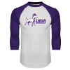 Thumbnail image for  White/Purple Raglan Baseball T Shirt