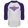 Thumbnail image for  White/Purple Raglan Baseball T Shirt