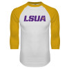 Thumbnail image for  White/Gold Raglan Baseball T Shirt