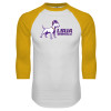 Thumbnail image for  White/Gold Raglan Baseball T Shirt
