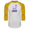 Thumbnail image for  White/Gold Raglan Baseball T Shirt