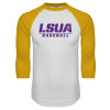 Thumbnail image for  White/Gold Raglan Baseball T Shirt