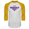 Thumbnail image for  White/Gold Raglan Baseball T Shirt