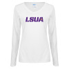 Thumbnail image for  Womens White Long Sleeve V Neck Tee