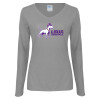 Thumbnail image for  Womens Grey Long Sleeve V Neck Tee 