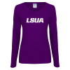Thumbnail image for  Womens Purple Long Sleeve V Neck Tee 
