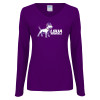 Thumbnail image for  Womens Purple Long Sleeve V Neck Tee 