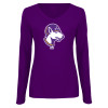 Thumbnail image for  Womens Purple Long Sleeve V Neck Tee 