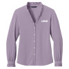 Thumbnail image for  Brooks Brothers Womens Purple Ash Long Sleeve Ruffle Collar Blouse