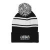 Thumbnail image for  Black/White Two Tone Knit Pom Beanie w/Cuff