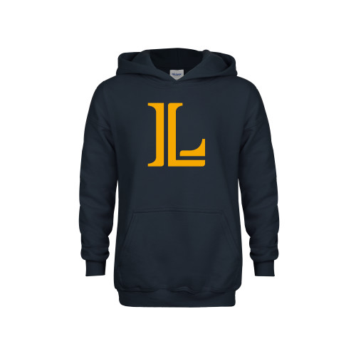  Youth Navy Fleece Hoodie - Lycoming Athletic L
