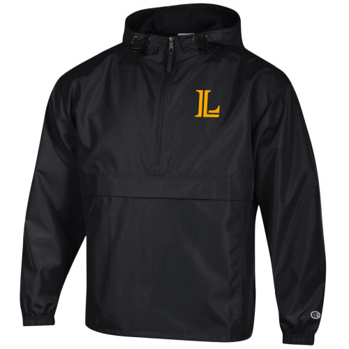  Champion Black Packable Jacket - Lycoming Athletic L