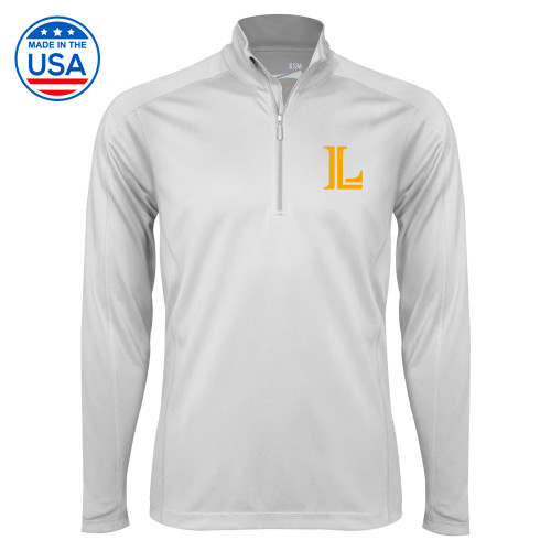  Syntrel White Interlock 1/4 Zip - Lycoming Athletic L
