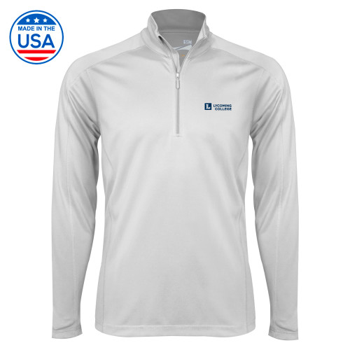  Syntrel White Interlock 1/4 Zip - Lycoming Institutional Logo Horizontal