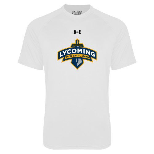  Under Armour White Tech Tee - Lycoming Wrestling Under Armour