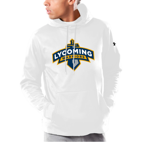  Under Armour White Armour Fleece Hoodie - Lycoming Warriors Athletic Logo