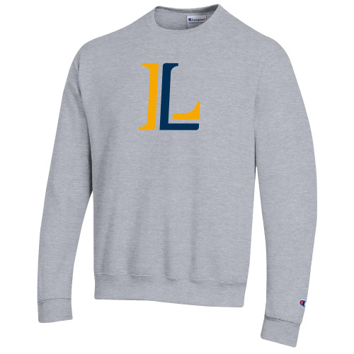  Champion Heather Grey Fleece Crew - Lycoming Athletic L