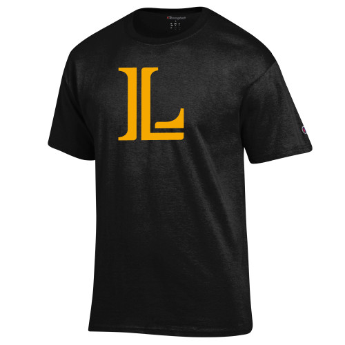  Champion Black T Shirt - Lycoming Athletic L