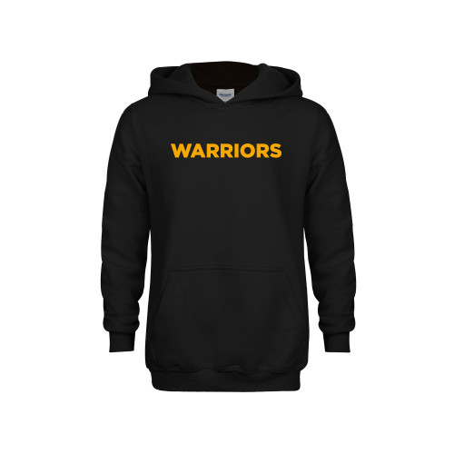  Youth Black Fleece Hoodie - Lycoming Warriors Wordmark