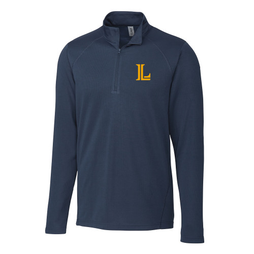  C&B Dark Navy Clique Ice Pique Half Zip - Lycoming Athletic L