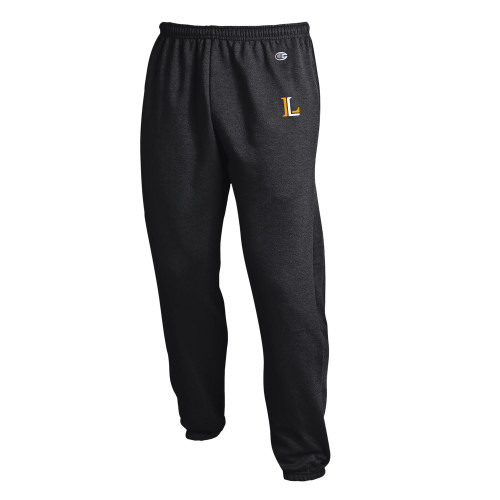  Champion Black Banded Bottom Sweatpants - Lycoming Athletic L