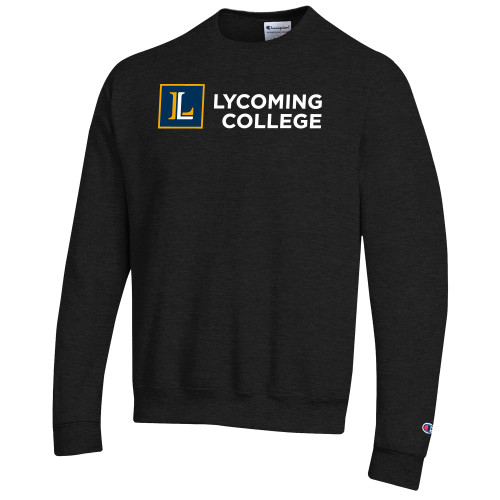  Champion Black Fleece Crew - Lycoming Institutional Logo Horizontal