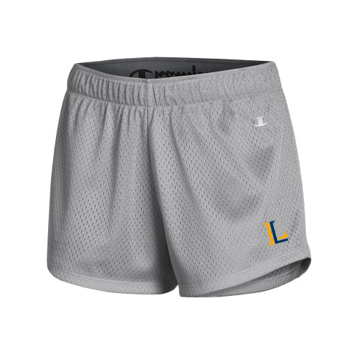 Champion Womens Grey Mesh Short - Lycoming Athletic L