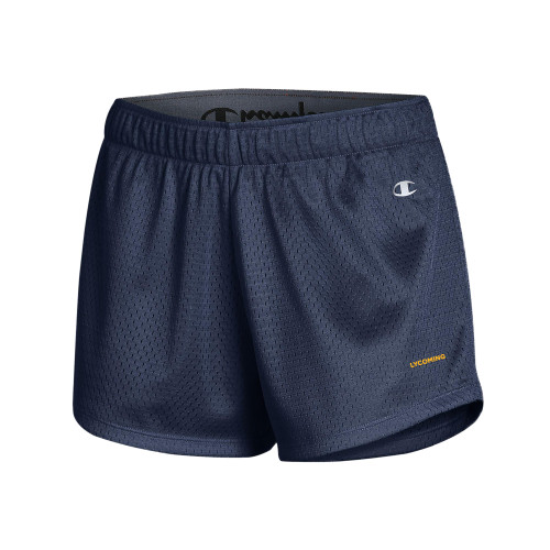  Champion Womens Navy Mesh Short - Lycoming Wordmark