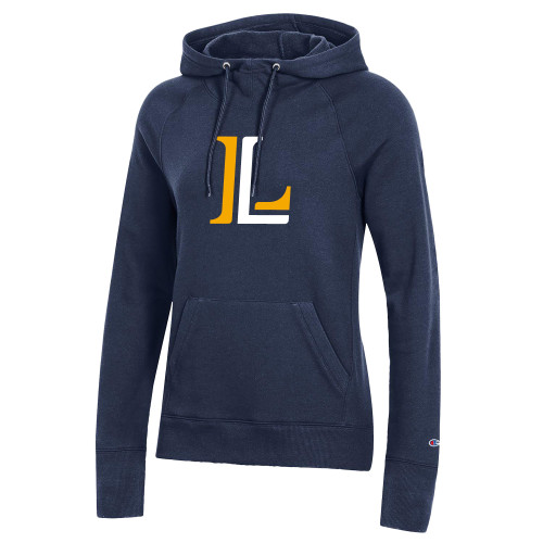  Champion Womens Navy Pull Over Hood - Lycoming Athletic L