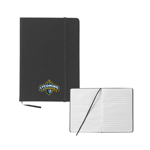  5x7 Black Hard Cover Journal - Lycoming Warriors Sword Athletic Logo