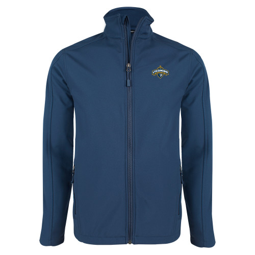  Navy Softshell Jacket - Lycoming Warriors Athletic Logo
