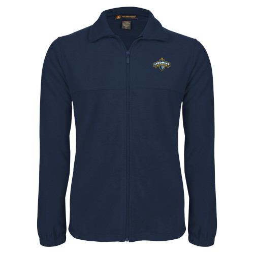  Navy Fleece Full Zip  Jacket - Lycoming Warriors Athletic Logo