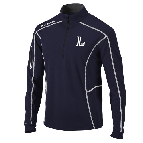  Columbia Navy Omni Wick Shotgun 1/4 Zip - Lycoming Athletic L