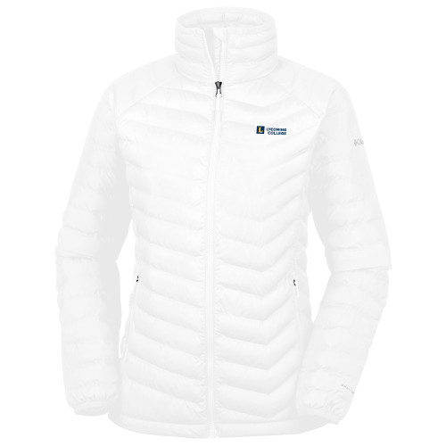  Columbia Womens White Powder Lite Jacket - Lycoming Institutional Logo Horizontal