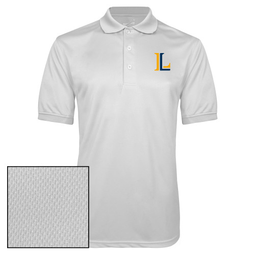 White Dry Mesh Polo - Lycoming Athletic L