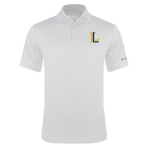  Columbia White Omni Wick Drive Polo - Lycoming Athletic L