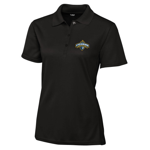  C&B Womens Black Clique Ice Pique Polo - Lycoming Warriors Athletic Logo