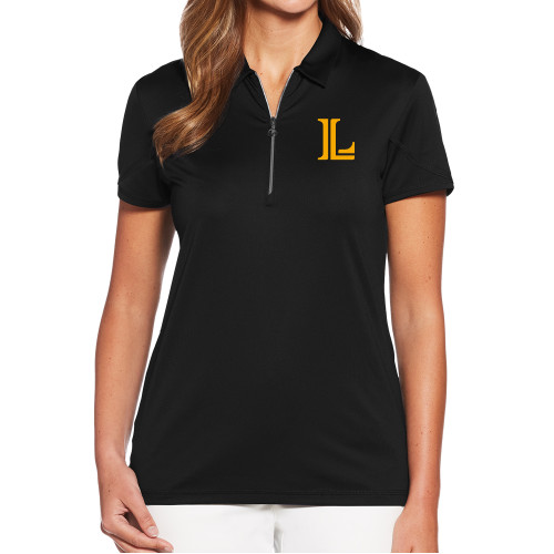  Callaway Womens Black Tulip Sleeve Zip Polo - Lycoming Athletic L